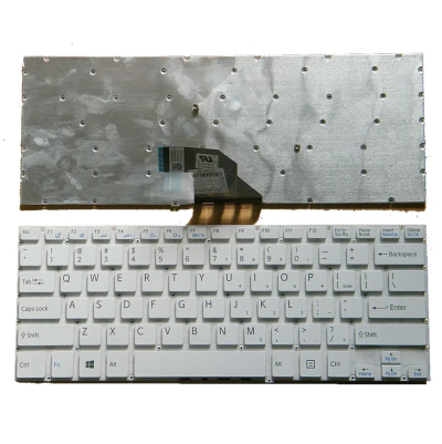 Bàn phím Sony SVF142  white cáp cong giữa