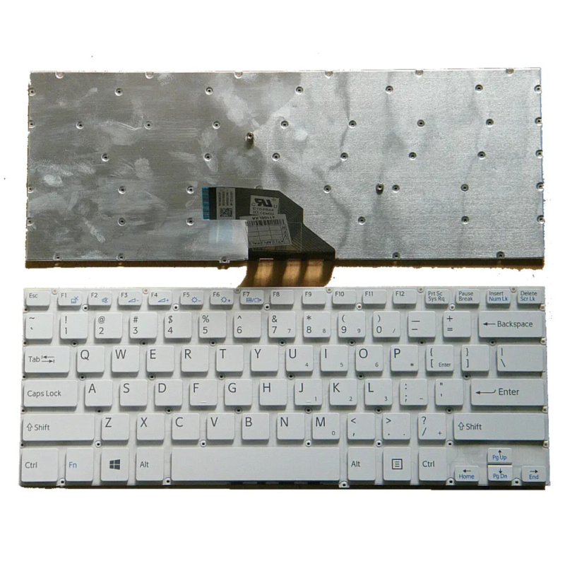 Bàn phím Sony SVF142  white cáp cong giữa