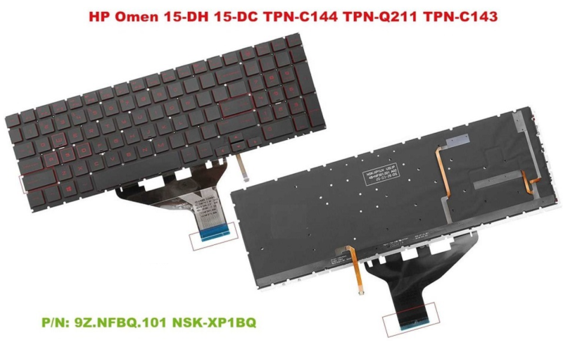 Bàn phím HP 15-DC đen zin có led