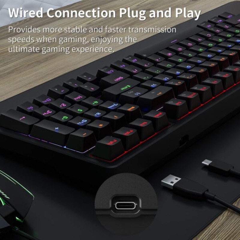 Bàn phím cơ Newmen GM328 Gasket, Hotswap, E-Sports, Black – Red Switch