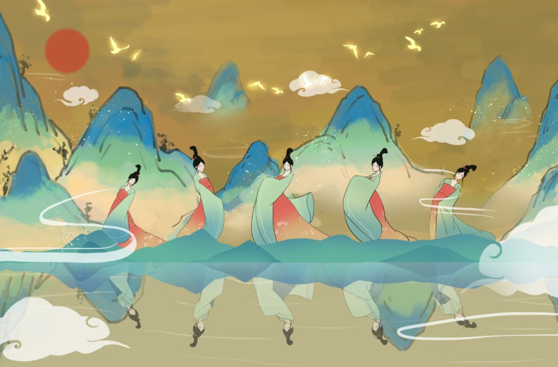 Bộ Keycap Tiên Nữ – Mặt trời, Mây & Núi