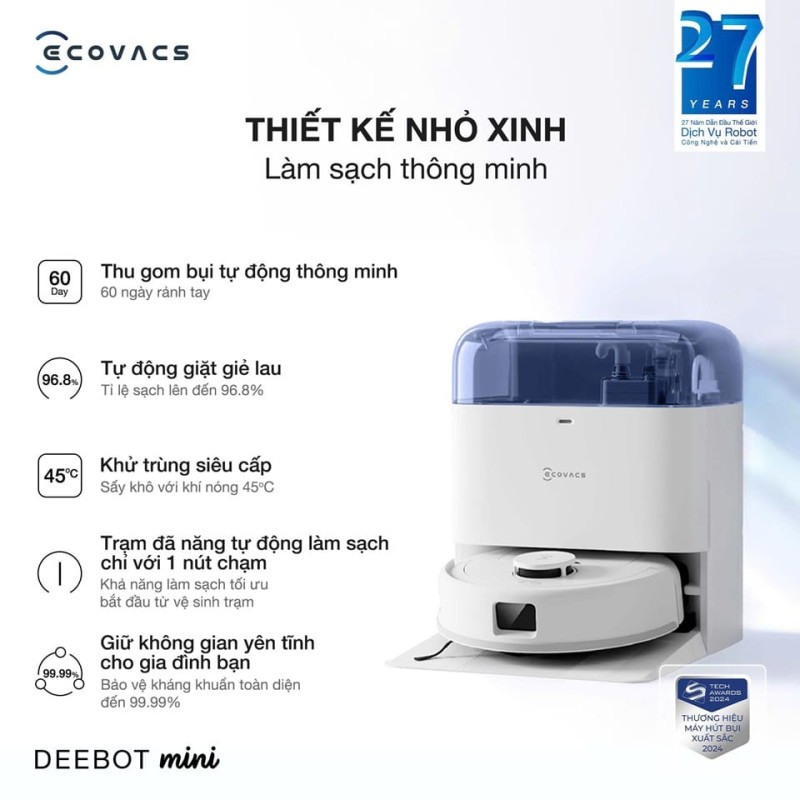 Robot hút bụi lau nhà Ecovacs Deebot Mini