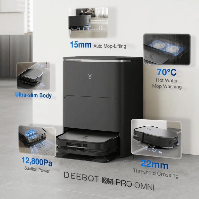 Robot hút bụi lau nhà Ecovacs Deebot X5 Pro Omni
