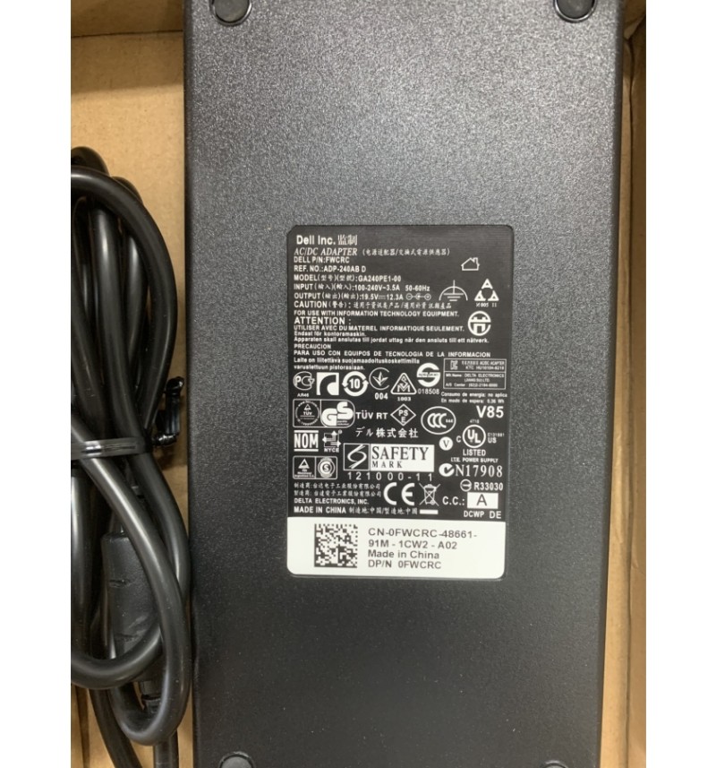 SẠC DELL 19.5V – 12.3A 240W ĐẦU KIM LỚN (7.4*5.0mm) – ZIN