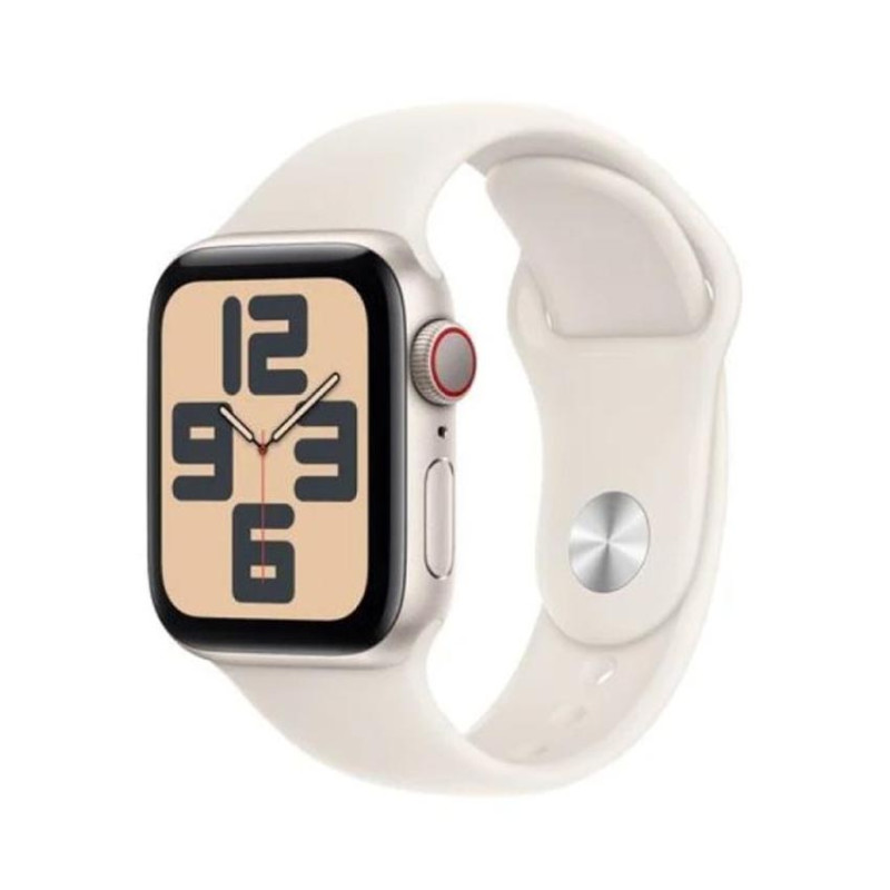 Đồng hồ Apple Watch SE 2024 GPS 40mm Viền Nhôm Dây Cao Su S/M Starlight