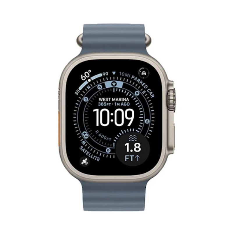 Đồng Hồ Apple Watch Ultra 3 GPS + Cellular 49mm Viền Natural Titanium Dây Cao Su Anchor Blue Ocean