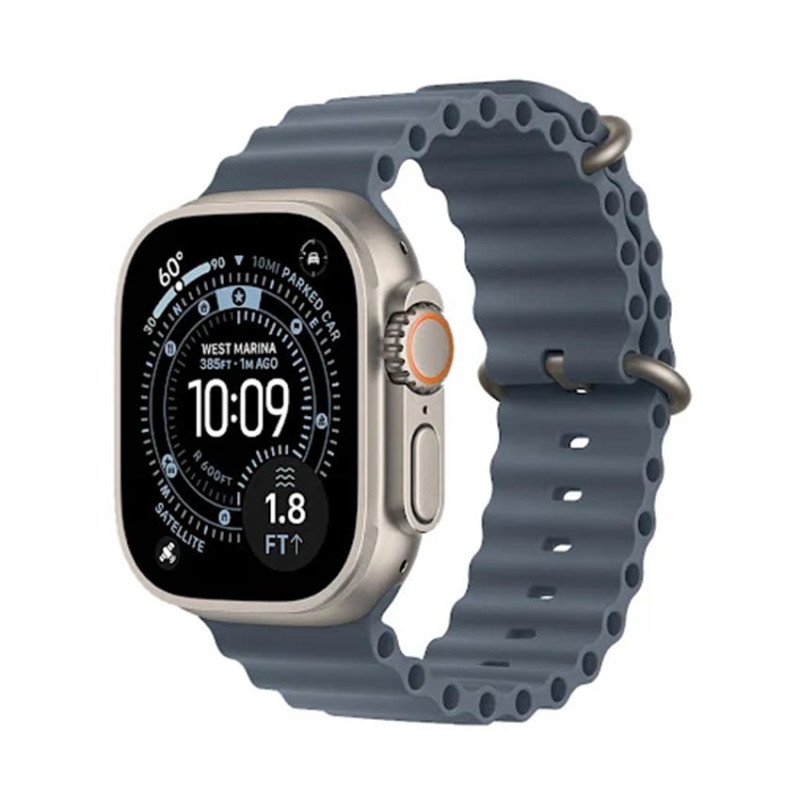 Đồng Hồ Apple Watch Ultra 3 GPS + Cellular 49mm Viền Natural Titanium Dây Cao Su Anchor Blue Ocean
