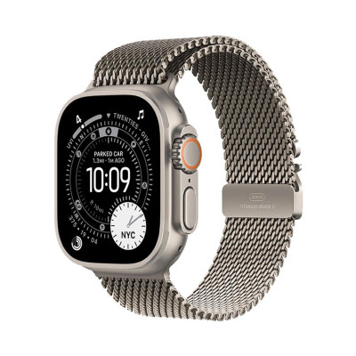 Đồng Hồ Apple Watch Ultra 3 GPS + Cellular 49mm Viền Natural Titanium Dây Milanese Size L