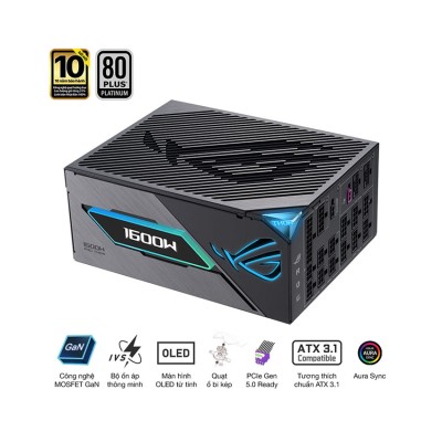 Nguồn ASUS ROG THOR 1600W Titanium III - 1600W (80 Plus Titanium/ATX3.1/PCIE5.1)