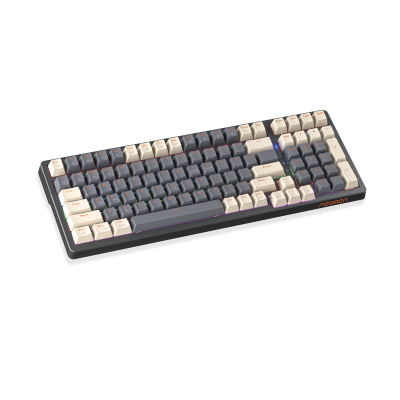 Bàn phím cơ Newmen GM328 Gasket, Hotswap, E-Sports, Grey – White