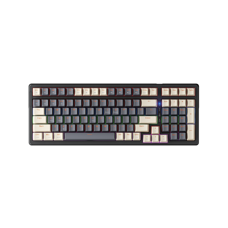 Bàn phím cơ Newmen GM328 Gasket, Hotswap, E-Sports, Grey – White