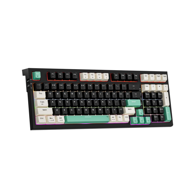 Bàn phím cơ Tri-Mode Mechanical Gaming Newmen GM328 Plus, Black-Apricot-Blue