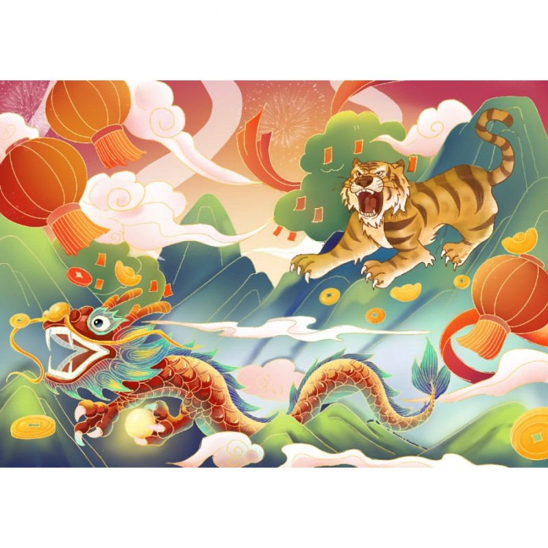 Bộ Keycap Rồng – Hổ Jungle Layout 68 nút