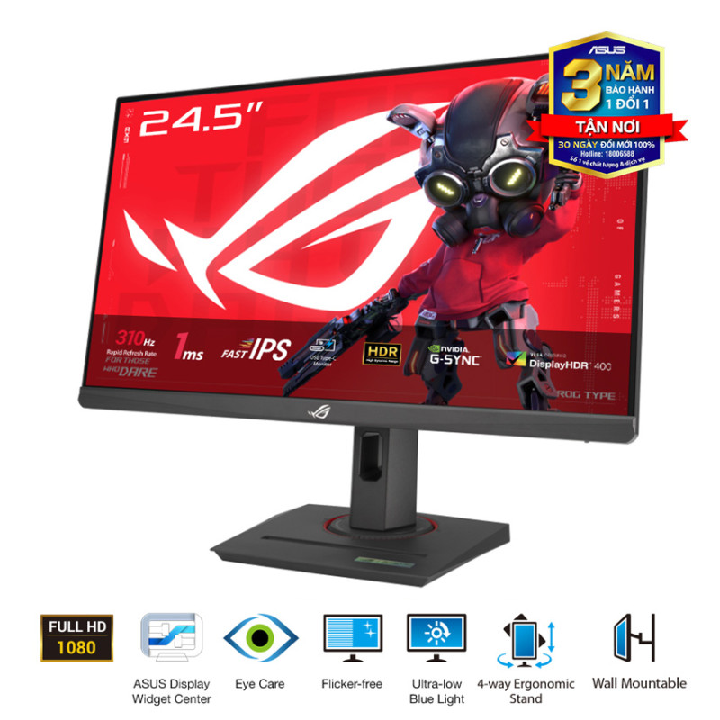 Màn hình ASUS ASUS ROG Strix XG259Cms (24.5 inch/FHD/Fast IPS/310Hz/1ms/USB-C)