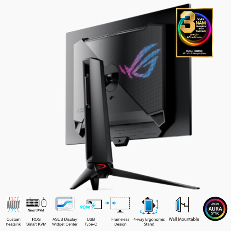 Màn hình ASUS ROG Strix PG32UCDP (31.5 inch/OLED/UHD-240Hz hoặc FHD-480Hz/0.03ms)