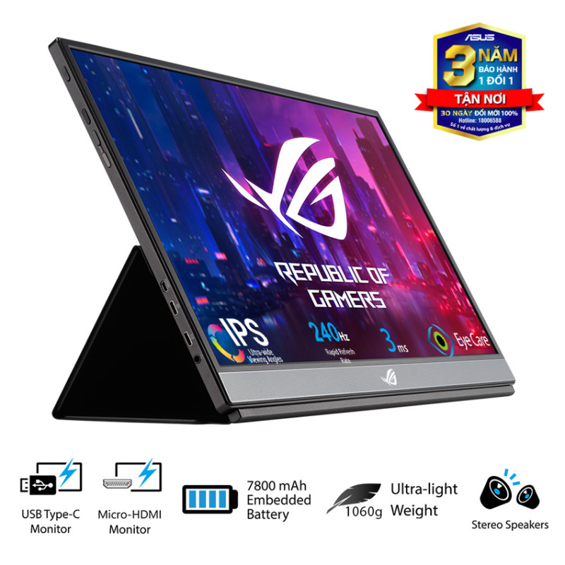 Màn hình ASUS ROG Strix XG17AHPE (17.3 inch/FHD/IPS/240Hz/3ms/loa)