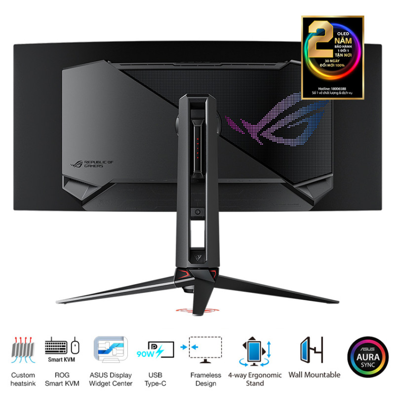 Màn hình ASUS ROG Swift OLED PG34WCDM (34 inch/WQHD/OLED/240Hz/0.03ms/cong)
