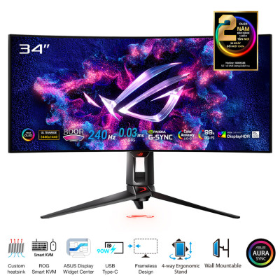 Màn hình ASUS ROG Swift OLED PG34WCDM (34 inch/WQHD/OLED/240Hz/0.03ms/cong)