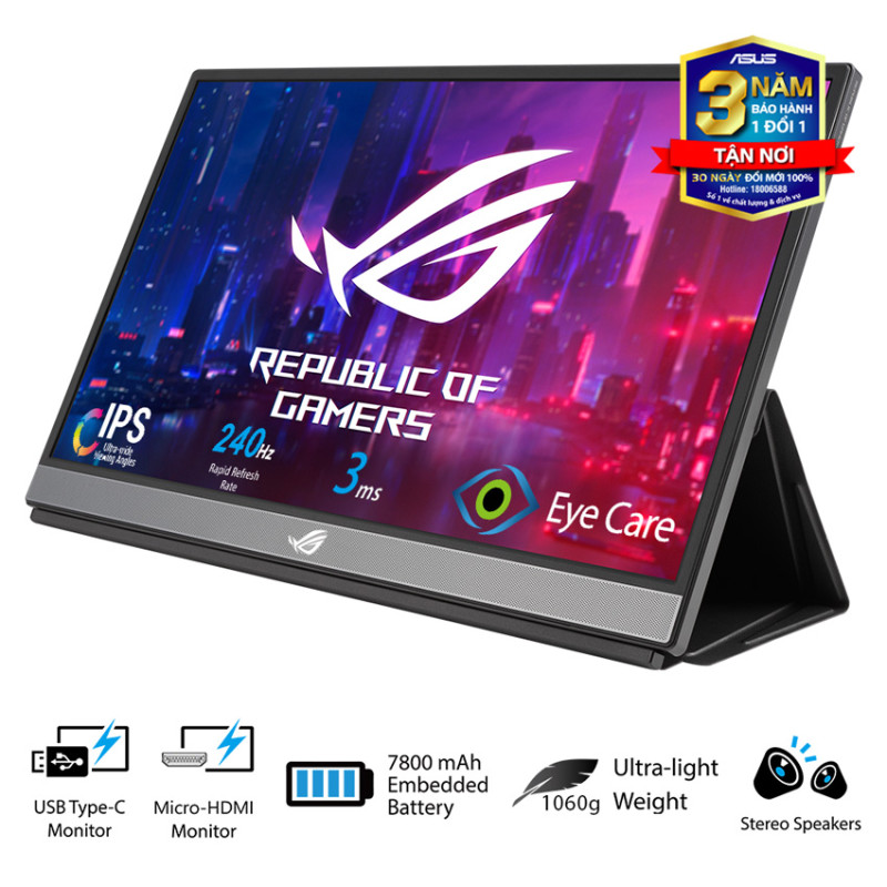 Màn hình ASUS ROG Strix XG17AHPE (17.3 inch/FHD/IPS/240Hz/3ms/loa)