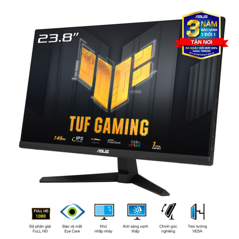 Màn hình ASUS TUF VG249QE5A (23.8 inch/FHD/IPS/146Hz/1ms/loa)