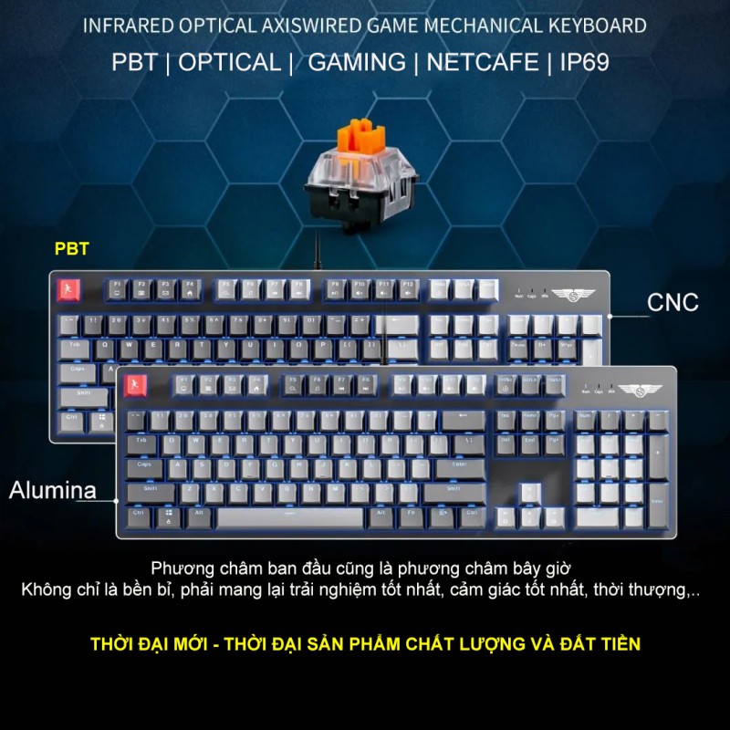 Bàn phím quang cơ StarNet Newmen GM530 ( Led RGB, IP69 ) | Top Siêu Quang Cơ 2024