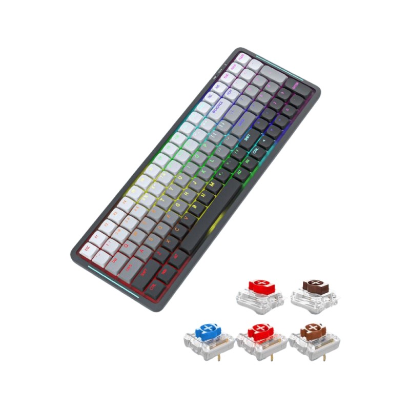 Bàn phím cơ không dây Mama SK01 Dualmode – Xám lạnh