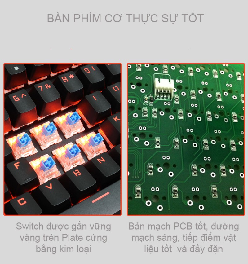 Phím cơ Esport GM368 Metal Hotswap