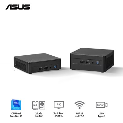 Bộ Mini PC Intel NUC13 PRO Tall RNUC13ANHI300000i (i3-1315U/ 2xDDR4-3200 / 3xNVMe, SATA/ 2x HDMI 2.1/2x DP 1.4a/ VESA MOUNT)