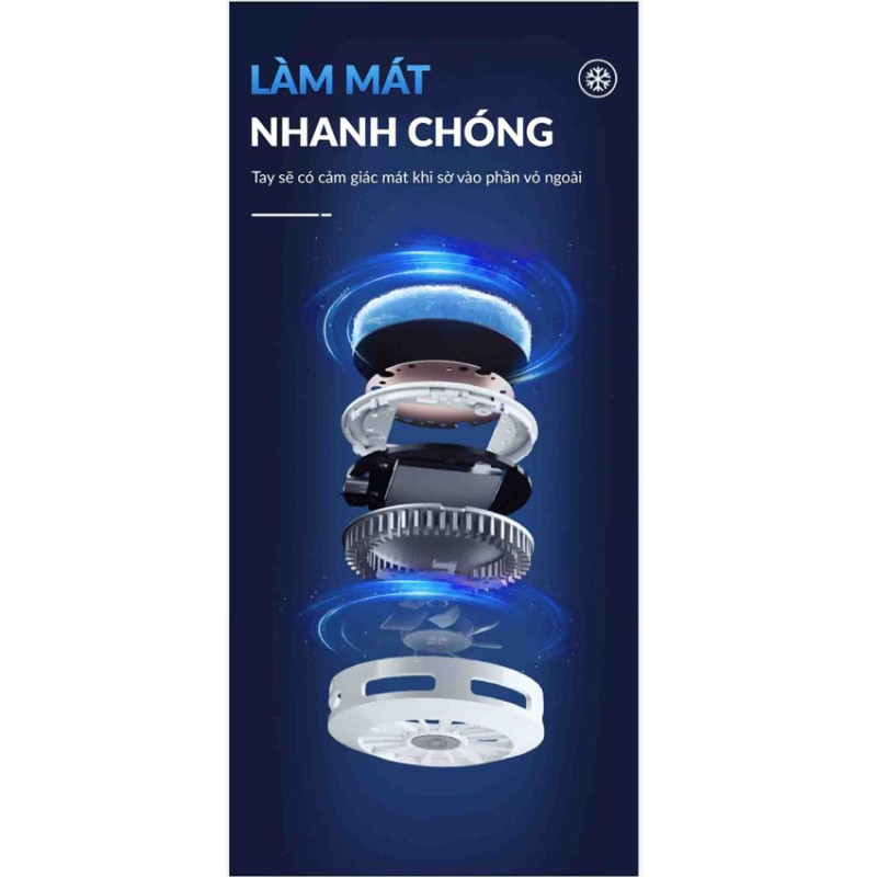 Quạt tản nhiệt điện thoại AKKO Magnetic Phone Cooler P10 - Màu Trắng