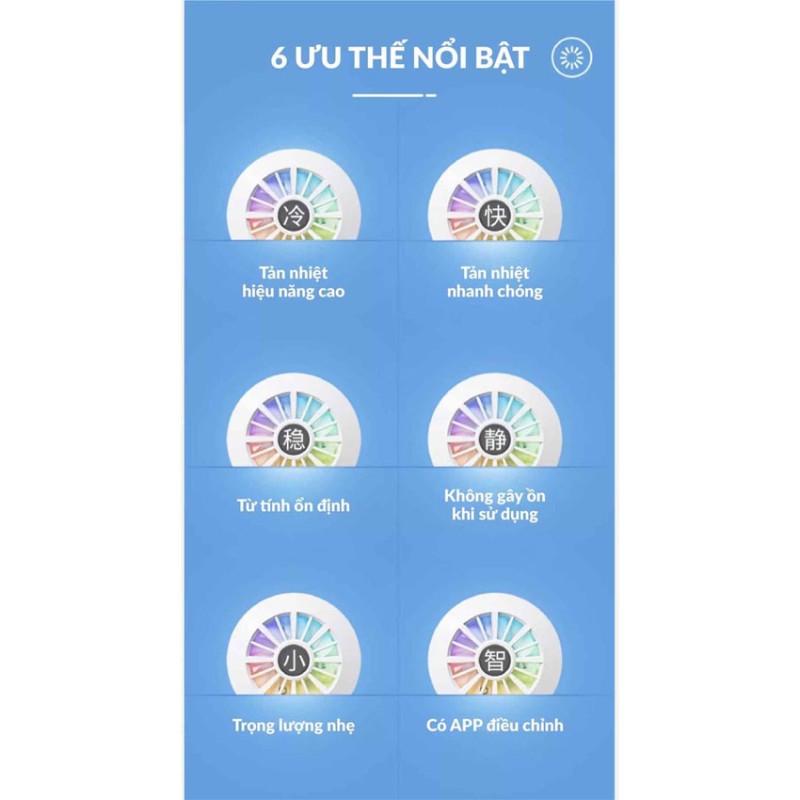 Quạt tản nhiệt điện thoại AKKO Magnetic Phone Cooler P10 - Màu Trắng