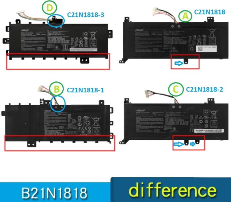 PIN ASUS X509/X512/C21N1818-D