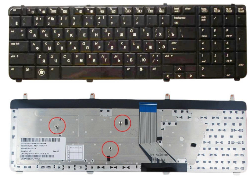 Bàn phím HP DV7-2000
