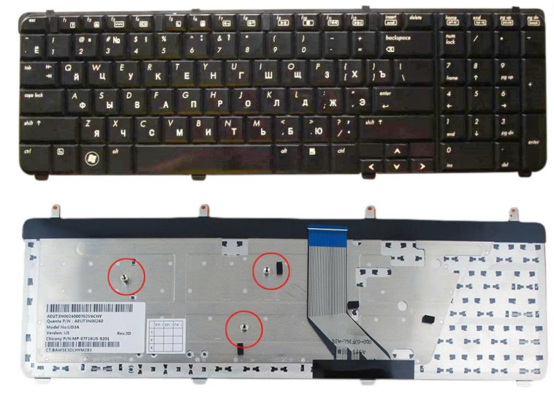 Bàn phím HP DV3000 đen