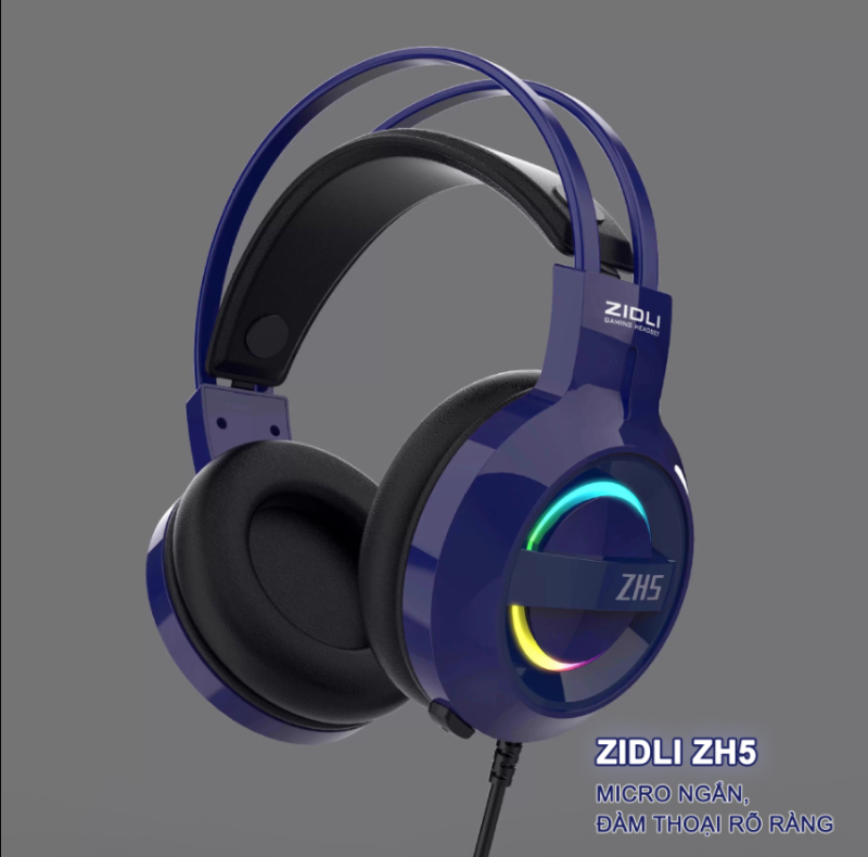 Tai nghe Gaming ZH5 ( 7.1, Driver 50mm, RGB, USB )