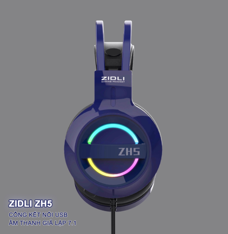 Tai nghe Gaming ZH5 ( 7.1, Driver 50mm, RGB, USB )
