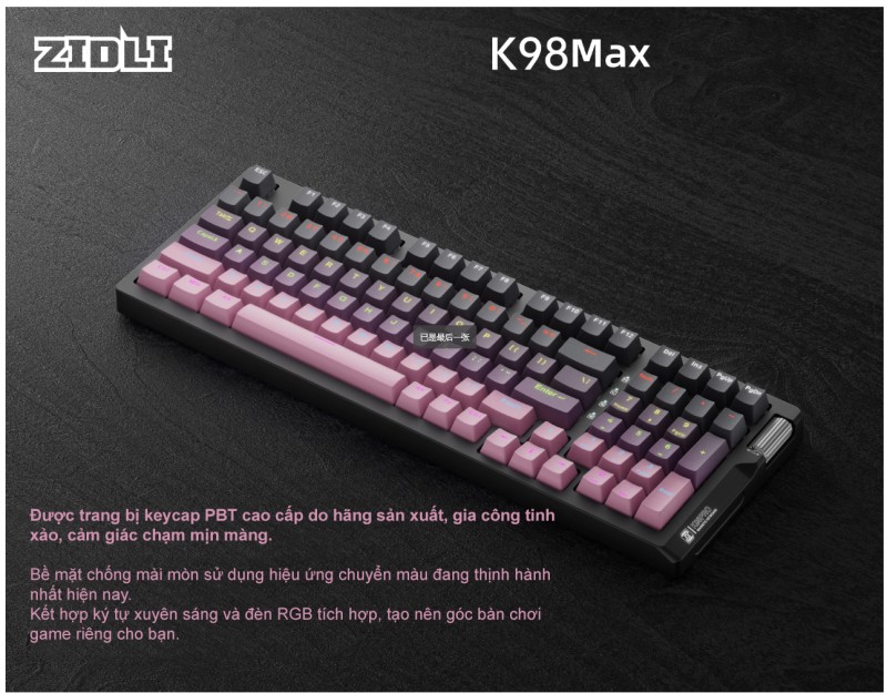 Bàn phím cơ có dây Switch từ tính ZIDLI K98max Magnetic Power