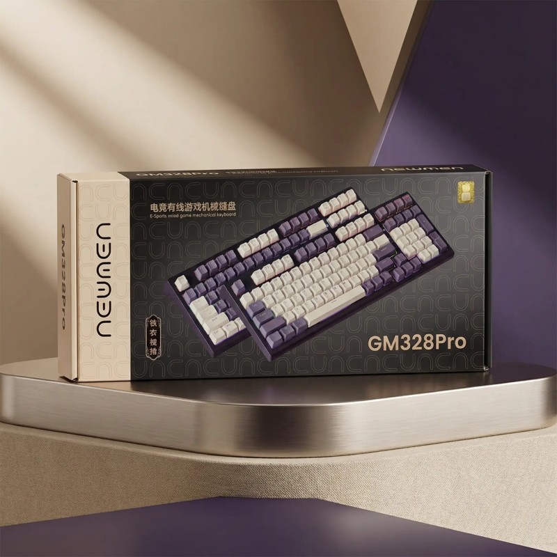 Bàn phím cơ Newmen GM328 Pro, E-Sports, Type-C, White-Grey