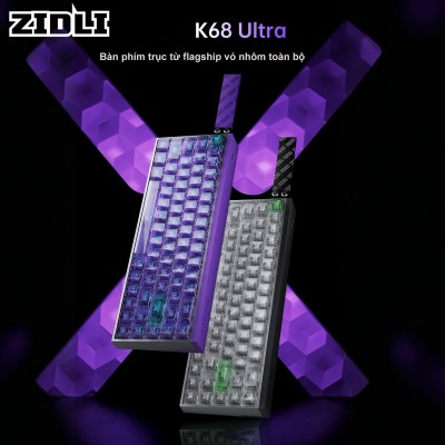 Bàn phím cơ có dây khung nhôm CNC ZIDLI K68 Ultra – Vũ khí eSports