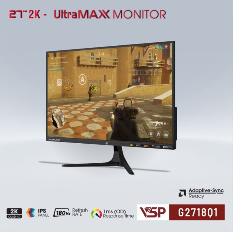 Màn hình VSP G2718Q1 (27 inch/QHD/IPS/180Hz/1ms)
