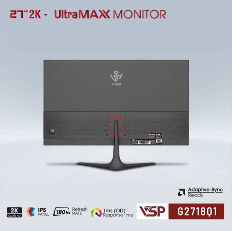 Màn hình VSP G2718Q1 (27 inch/QHD/IPS/180Hz/1ms)