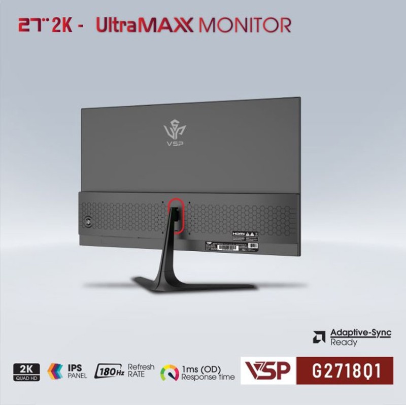 Màn hình VSP G2718Q1 (27 inch/QHD/IPS/180Hz/1ms)