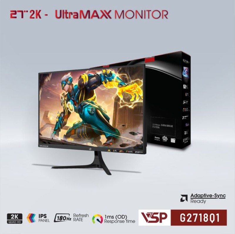 Màn hình VSP G2718Q1 (27 inch/QHD/IPS/180Hz/1ms)