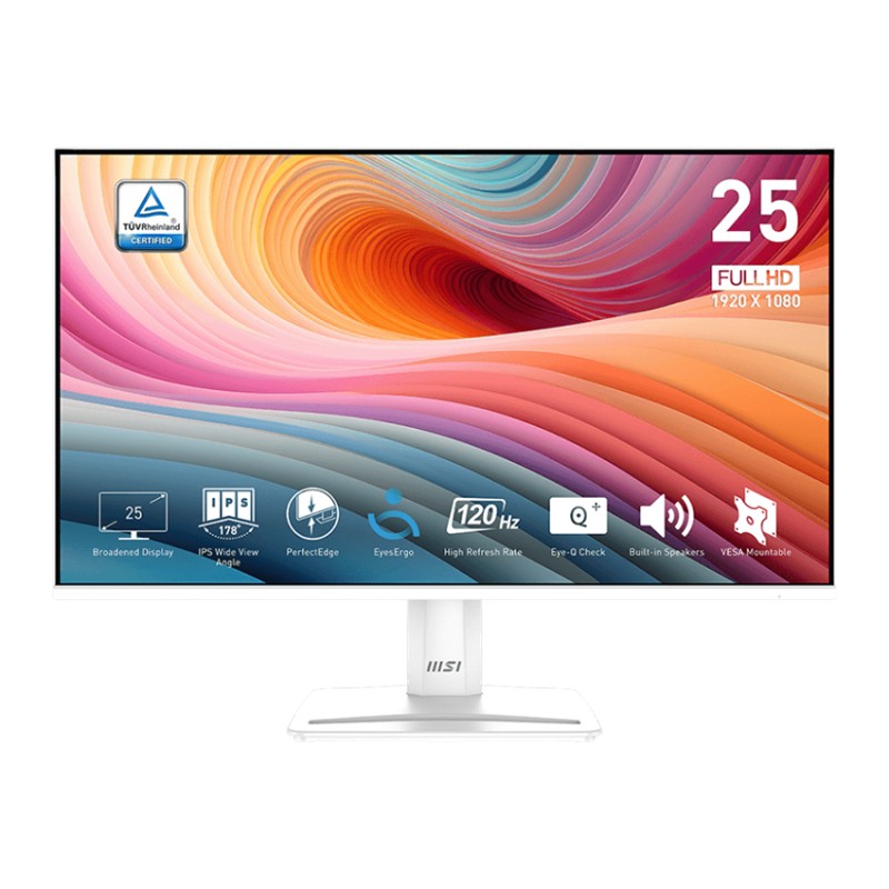 Màn hình MSI Pro MP251W E2 (24.5 inch/FHD/IPS/120Hz/1ms/loa/White)