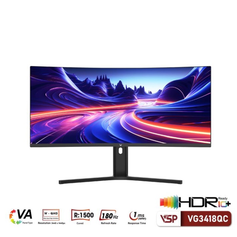 Màn hình VSP VG3418QC (34 inch/WQHD/VA/180Hz/1ms/cong)