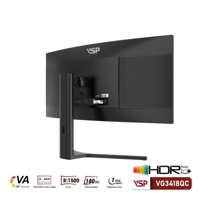 Màn hình VSP VG3418QC (34 inch/WQHD/VA/180Hz/1ms/cong)