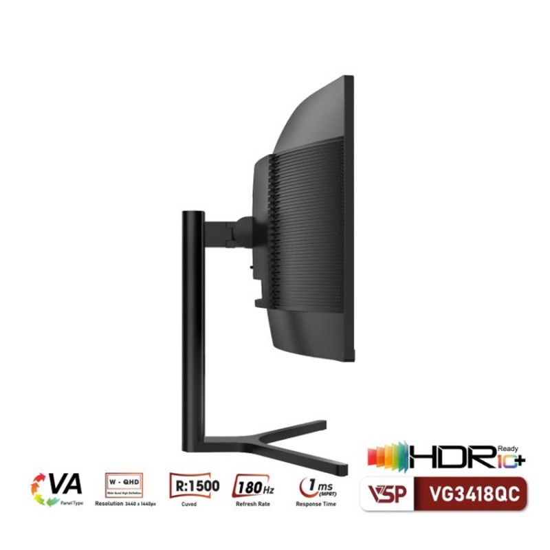 Màn hình VSP VG3418QC (34 inch/WQHD/VA/180Hz/1ms/cong)