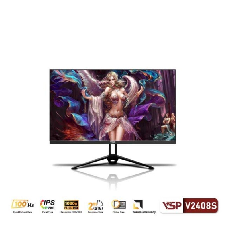 Màn hình VSP V2408S (23.8 inch/FHD/IPS/100Hz/2ms/black)