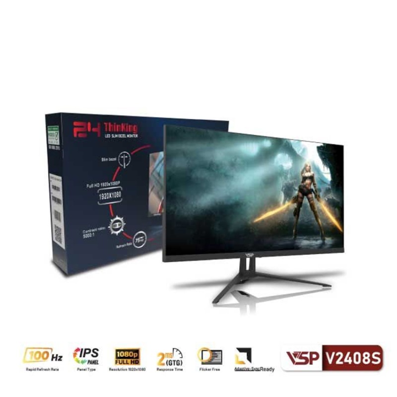 Màn hình VSP V2408S (23.8 inch/FHD/IPS/100Hz/2ms/black)