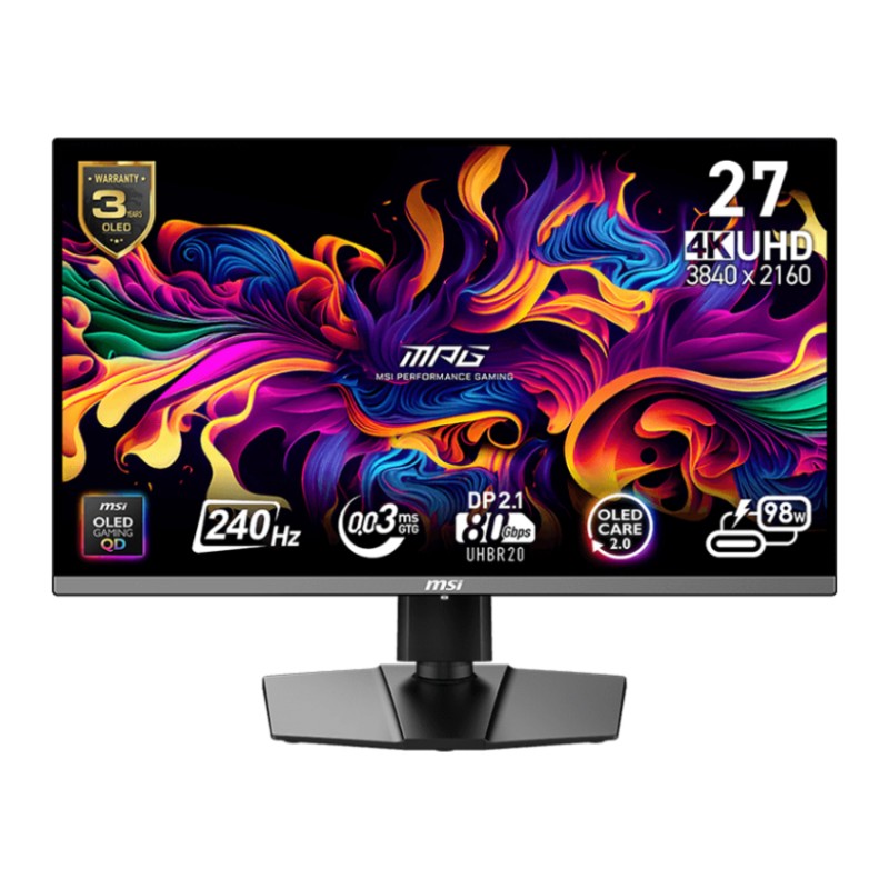 Màn hình MSI MPG 272URX QD-OLED (26.5 inch/UHD/QD-OLED/240Hz/0.03ms/USB-C 98W)
