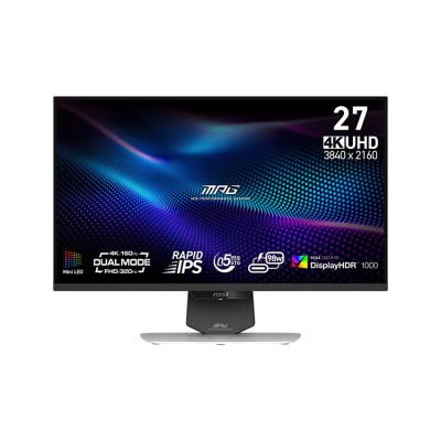 Màn hình MSI MPG 274URDFW E16M (27 inch/Mini Led/UHD-160HZ/FHD-320Hz/Rapid IPS/0.5ms/USB-C 98W)